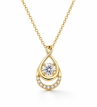 Elyenne Pendant – 1CT Moissanite Infinity Necklace