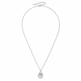 GLAMAVERA Elyenne Pendant 1CT moissanite infinity necklace in gold, full view on a white background