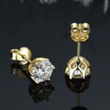 Details of the GLAMAVERA Fenroe Studs in 925 sterling silver-18K Gold