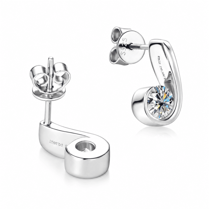 glamavera-nerine-studs-silver-back-closure erine Studs sterling silver earrings with posts and butterfly back closures