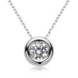 Torvane Moissanite Bubble Necklace in 925 sterling silver