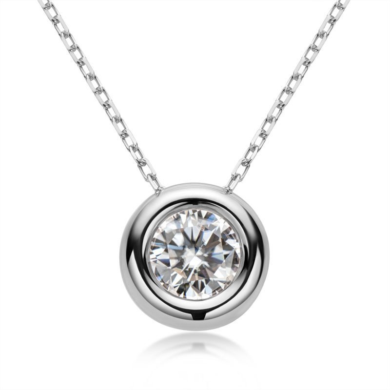 Torvane Moissanite Bubble Necklace in 925 sterling silver