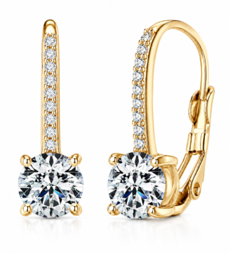 rivane-drops-gold-moissanite-earrings-isolated Isolated Rivane Drops gold-tone moissanite leverback earrings